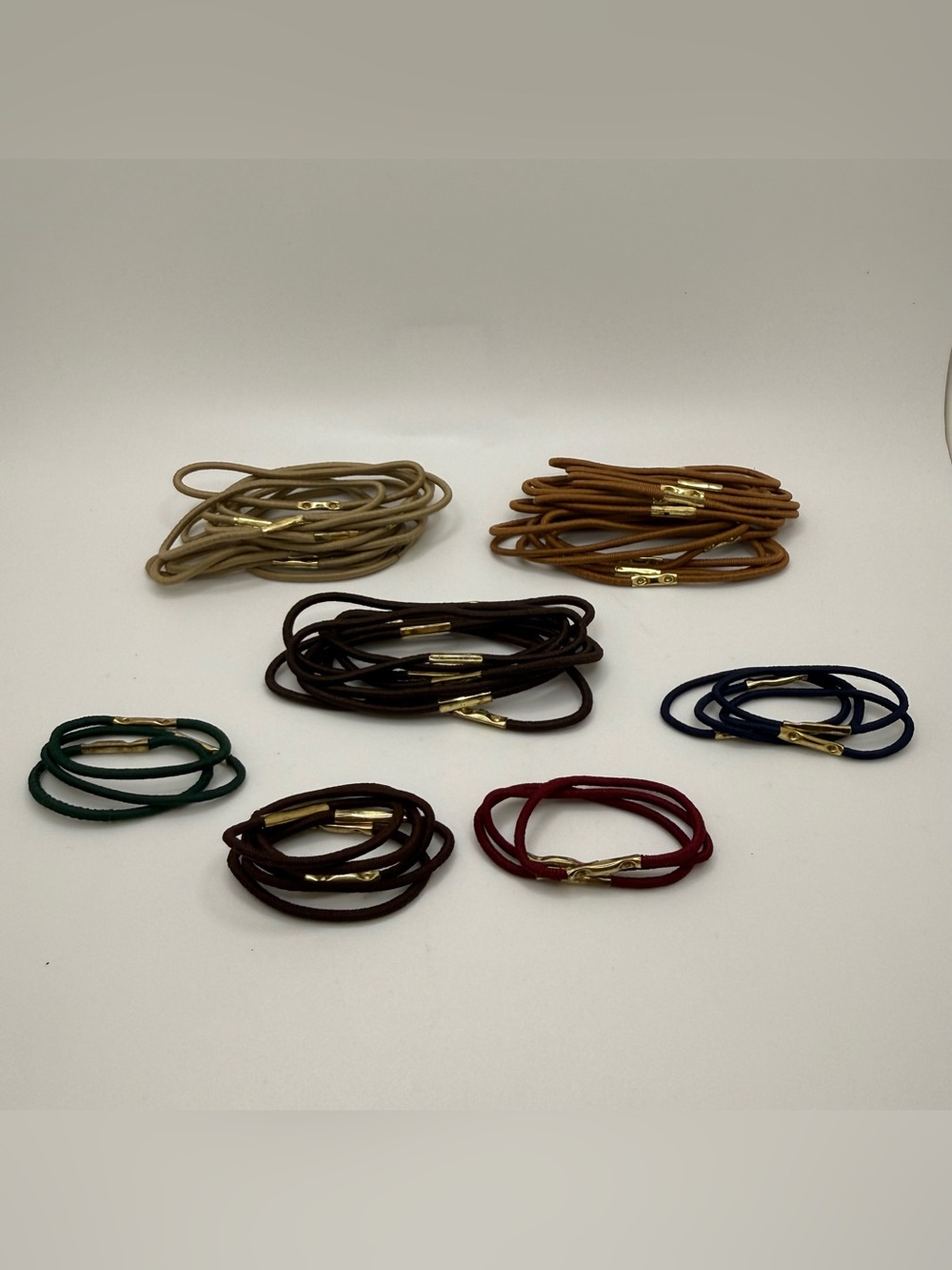 Vtg Goody Hair Elastics Lot Neutral Colors No Metal Damage Ponytail Holders 50